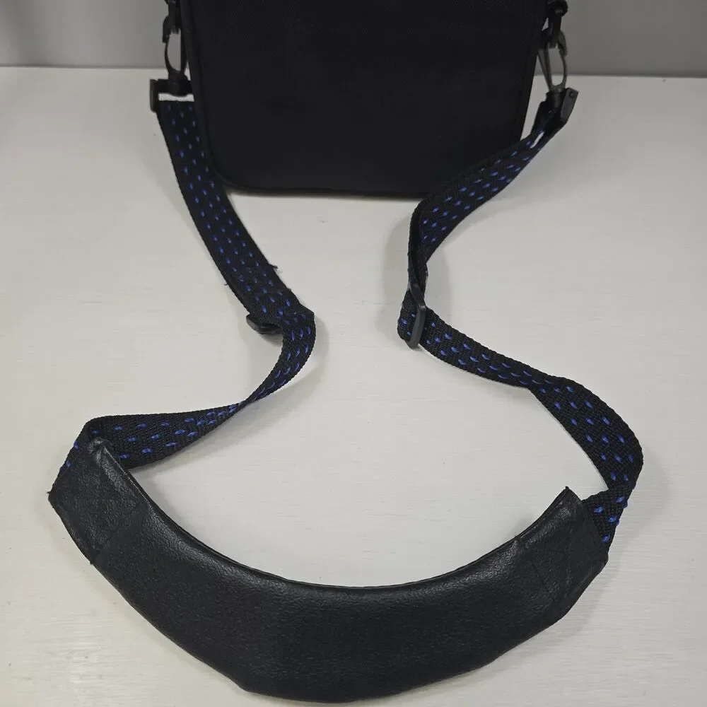 Samsonite-Black Nylon Padded Camera Shoulder Bag Dividers Adjustable Compartment